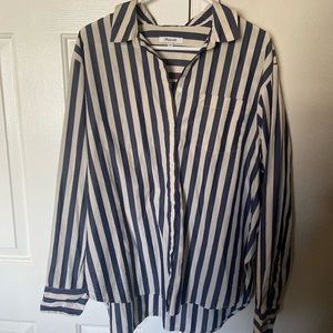 Madewell Navy/White Striped Top